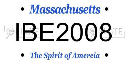 IBE2008 Massachusetts License Plate