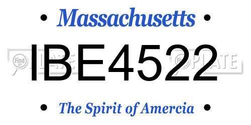 IBE4522 Massachusetts License Plate