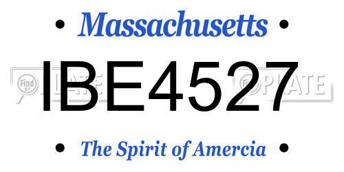 IBE4527 Massachusetts License Plate