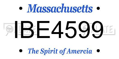 IBE4599 Massachusetts License Plate