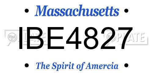 IBE4827 Massachusetts License Plate