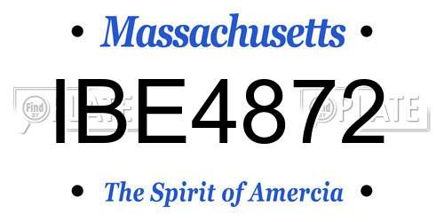 IBE4872 Massachusetts License Plate