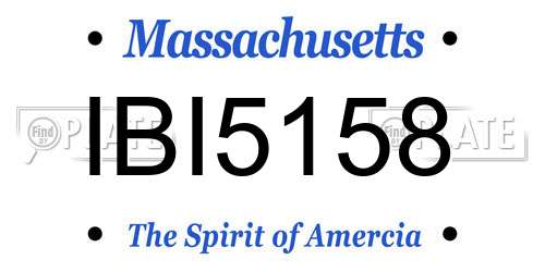 IBI5158 Massachusetts License Plate