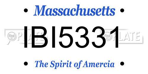 IBI5331 Massachusetts License Plate