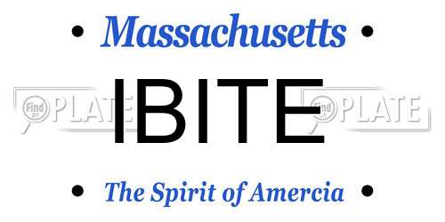 IBITE Massachusetts License Plate