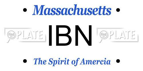 IBN Massachusetts License Plate