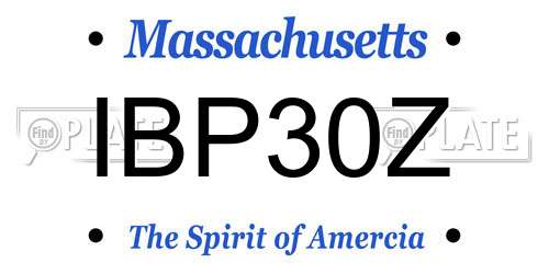 IBP30Z Massachusetts License Plate