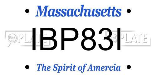IBP83I Massachusetts License Plate