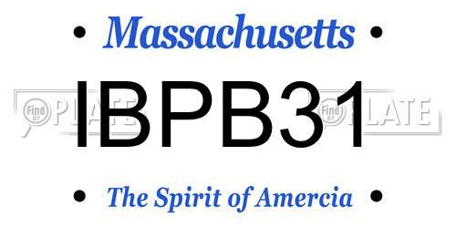 IBPB31 Massachusetts License Plate