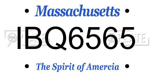 IBQ6565 Massachusetts License Plate