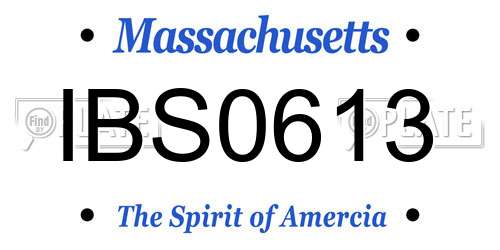 IBS0613 Massachusetts License Plate