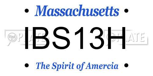 IBS13H Massachusetts License Plate