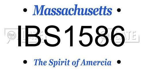 IBS1586 Massachusetts License Plate