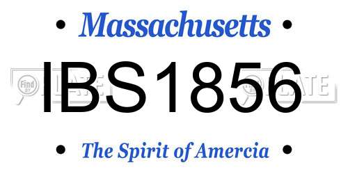 IBS1856 Massachusetts License Plate