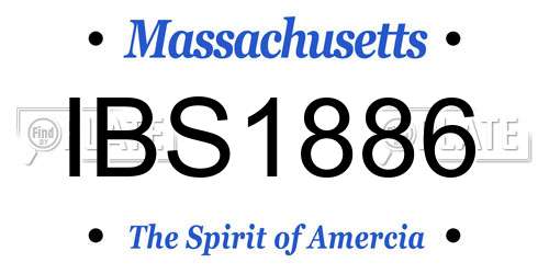 IBS1886 Massachusetts License Plate