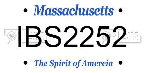 IBS2252 Massachusetts License Plate