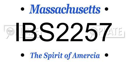 IBS2257 Massachusetts License Plate
