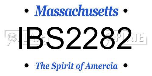 IBS2282 Massachusetts License Plate