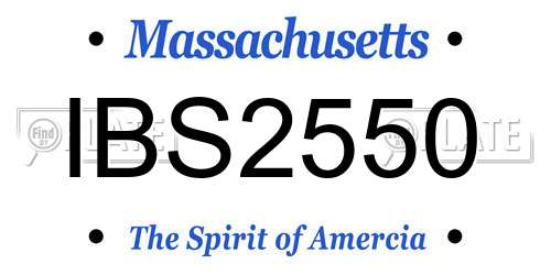 IBS2550 Massachusetts License Plate