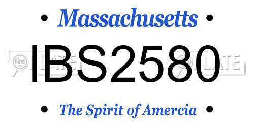 IBS2580 Massachusetts License Plate