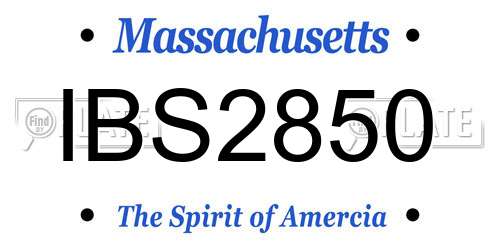 IBS2850 Massachusetts License Plate