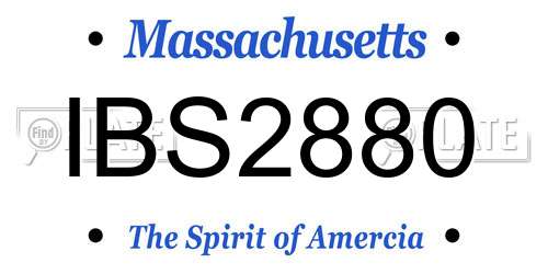 IBS2880 Massachusetts License Plate