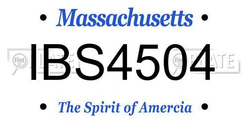 IBS4504 Massachusetts License Plate