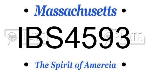 IBS4593 Massachusetts License Plate
