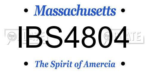 IBS4804 Massachusetts License Plate