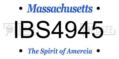 IBS4945 Massachusetts License Plate