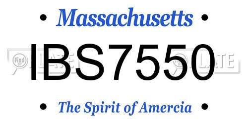 IBS7550 Massachusetts License Plate