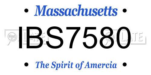 IBS7580 Massachusetts License Plate