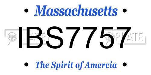 IBS7757 Massachusetts License Plate