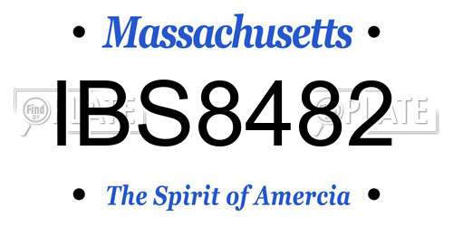IBS8482 Massachusetts License Plate