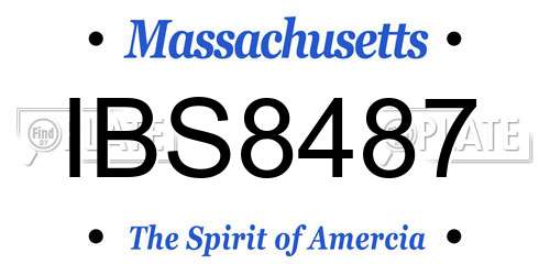 IBS8487 Massachusetts License Plate