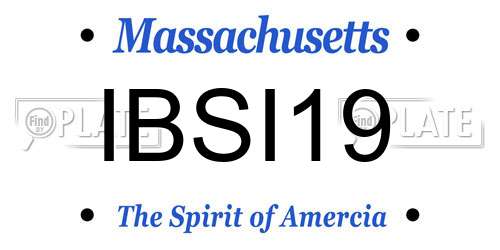 IBSI19 Massachusetts License Plate