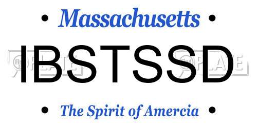 IBSTSSD Massachusetts License Plate