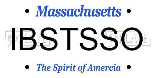 IBSTSSO Massachusetts License Plate