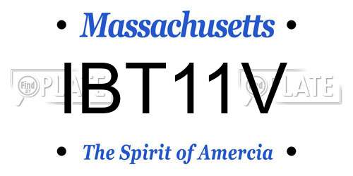 IBT11V Massachusetts License Plate