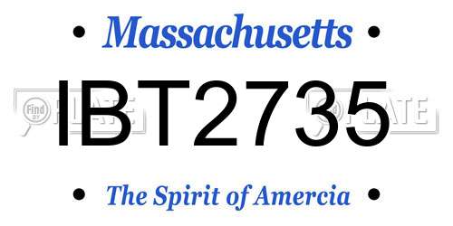IBT2735 Massachusetts License Plate