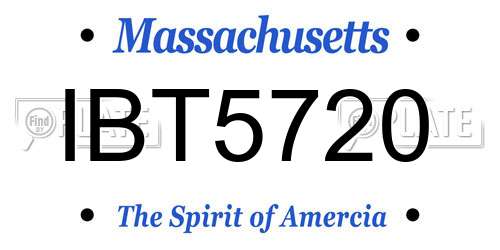 IBT5720 Massachusetts License Plate