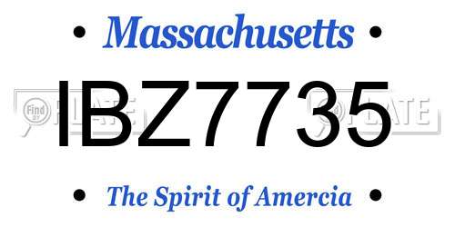 IBZ7735 Massachusetts License Plate