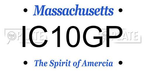 IC10GP Massachusetts License Plate