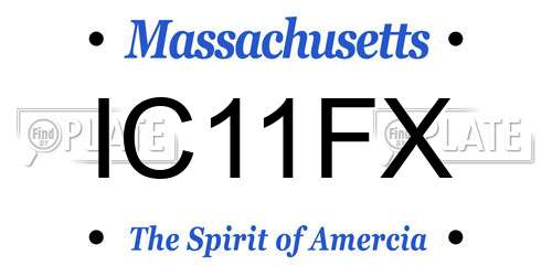 IC11FX Massachusetts License Plate