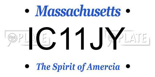 IC11JY Massachusetts License Plate