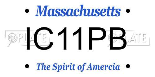 IC11PB Massachusetts License Plate