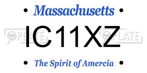 IC11XZ Massachusetts License Plate