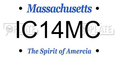 IC14MC Massachusetts License Plate