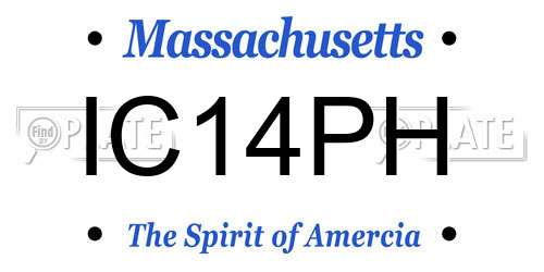 IC14PH Massachusetts License Plate