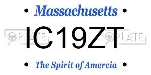 IC19ZT Massachusetts License Plate